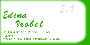edina vrobel business card